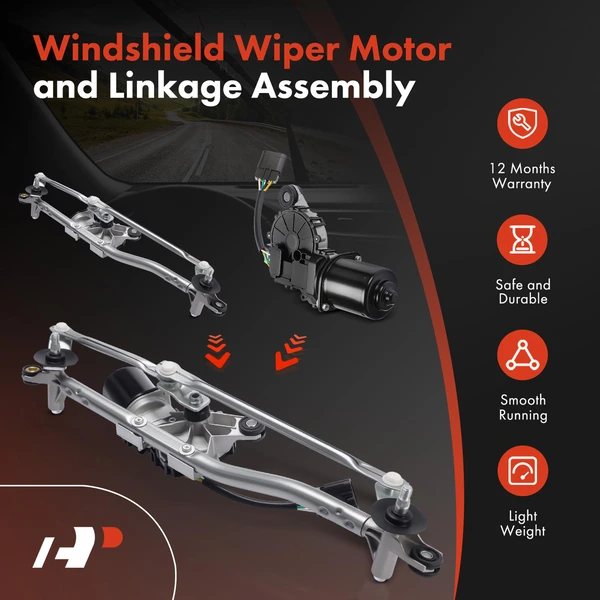 Front Wiper Motor & Linkage Assembly for Chevrolet Cruze 2011-2015 Cruze Limited