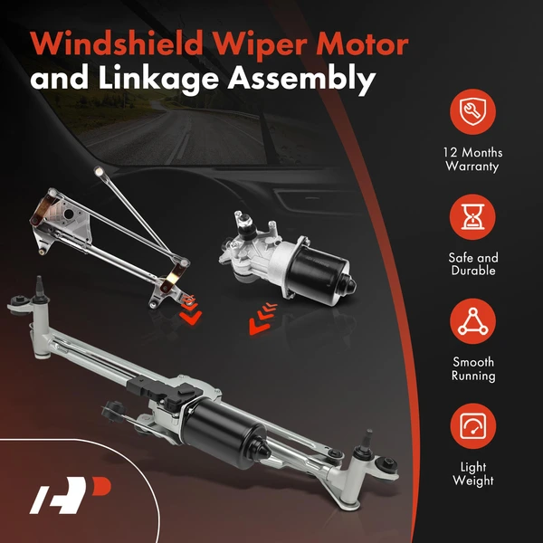 Front Wiper Motor & Linkage Assembly for Volkswagen Jetta 2019-2024 Left Hand Drive