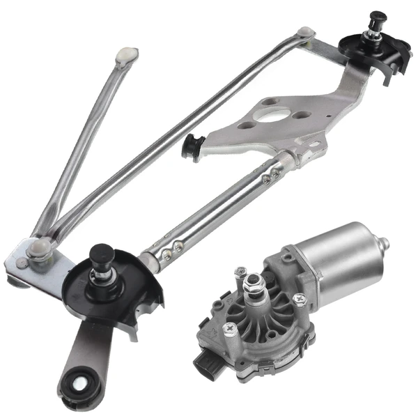 2 Pcs Front Windshield Wiper Linkage & Motor Assembly for 2009-2013 Toyota Corolla