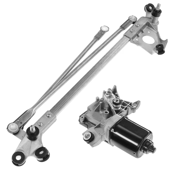 2 Pcs Front Windshield Wiper Linkage & Motor Assembly for 1998-2000 Honda Civic