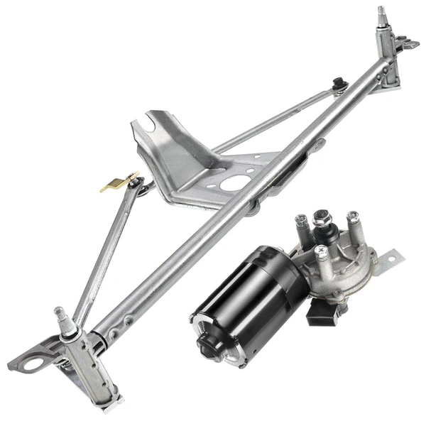 2 Pcs Front Windshield Wiper Linkage & Motor Assembly for 1993-1997 Volkswagen Jetta