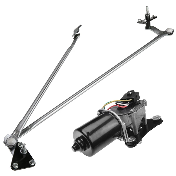 2 Pcs Front Windshield Wiper Linkage & Motor Assembly for 1992-1994 Nissan D21