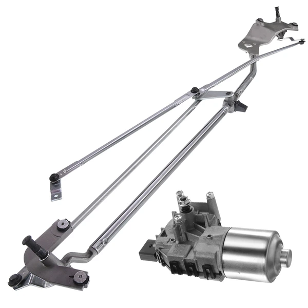 2 Pcs Front Windshield Wiper Linkage & Motor Assembly for 2005-2009 Chevrolet Uplander