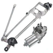 2 Pcs Front Windshield Wiper Linkage & Motor Assembly for 2006-2014 Toyota RAV4