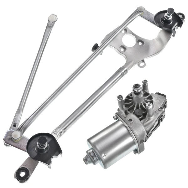 2 Pcs Front Windshield Wiper Linkage & Motor Assembly for 2006-2014 Toyota RAV4