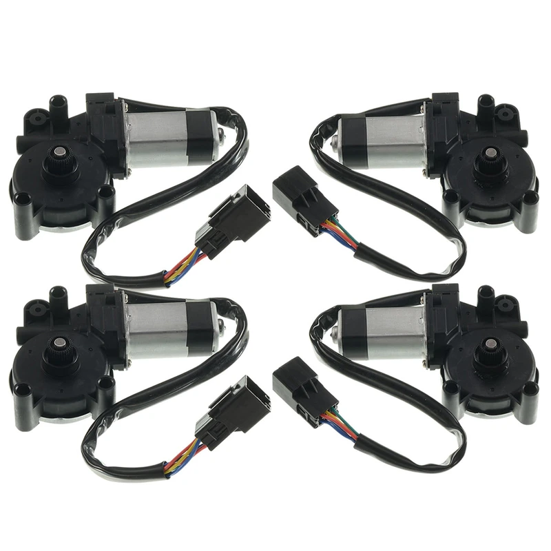 4 Pcs Front & Rear Window Motor for Land Rover LR2 08-12 L6 3.2L 13-15 L4 2.0L