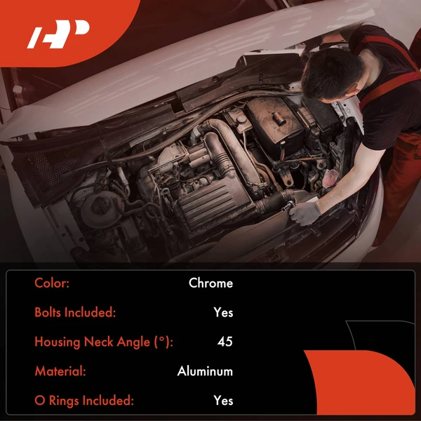 45° Water Outlet Thermostat Housing for Chevrolet Malibu 1964-1967 Impala Camaro