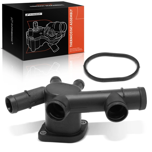 Rear Engine Coolant Thermostat Housing Water Outlet for 1999-2010 Volkswagen Beetle