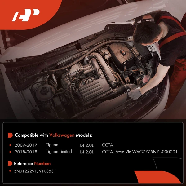 Radiator Coolant Hose Connector for Volkswagen Tiguan 2009-2017 Tiguan Limited 2.0L