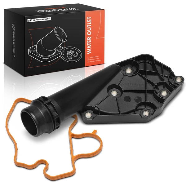 Coolant Inlet Engine Coolant Water Outlet for 2005-2008 Audi A4