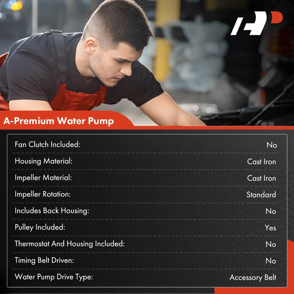 Engine Water Pump for Freightliner International Harvester Kenworth Peterbilt