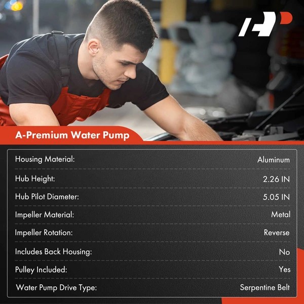 Engine Water Pump for Honda Civic Acura CSX 2006-2011 2.0L