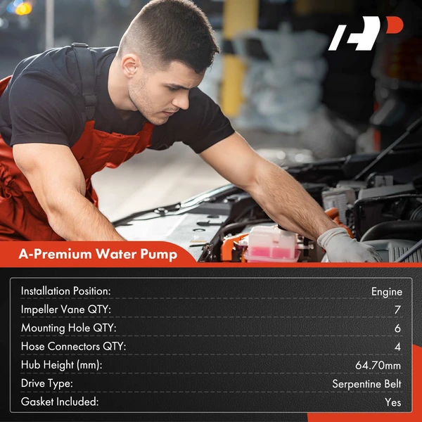 Engine Water Pump with Gasket for Scion xB 2008-2015 L4 2.4L Gas