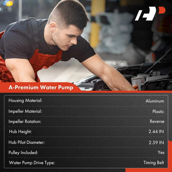 Engine Water Pump with Gasket for Audi A6 Quattro 2000-2004 Volkswagen Touareg