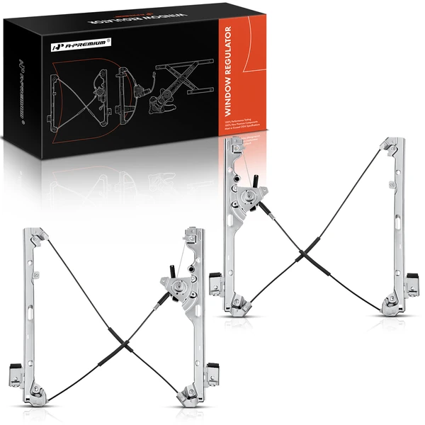 2-Pc Manual Window Regulator Front Driver & Passenger Manual A-Premium APWR1905