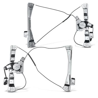 2 Pcs Front Power Window Regulator with Motor