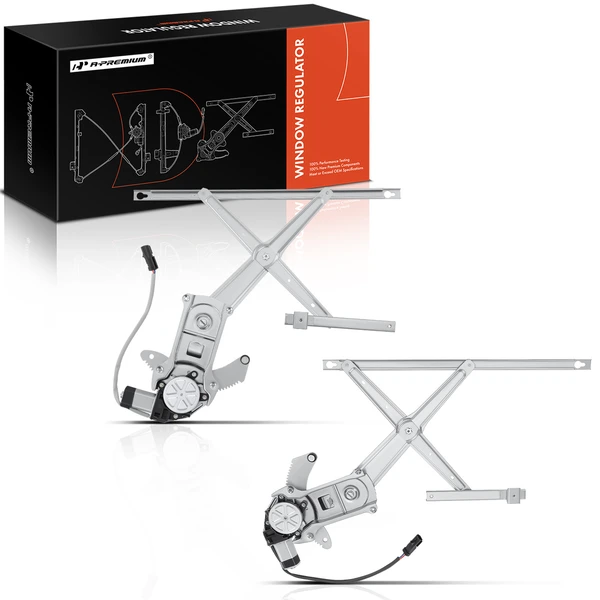 1997-2004 Dodge Dakota 2-Pc Window Regulator and Motor Kit Front Driver & Passenger Electric with Motor A-Premium APWR1540