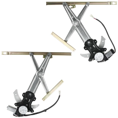 2 Pcs Front Power Window Regulator with Motor