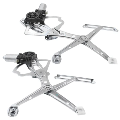 2 Pcs Front Power Window Regulator with Motor