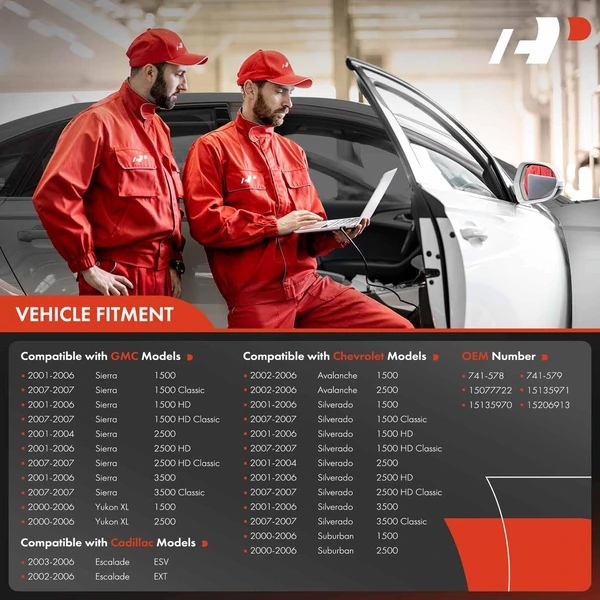 2 Pcs Rear Power Window Regulator with Motor for Chevy Silverado GMC Sierra 1500