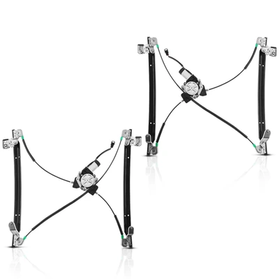 2 Pcs Front Power Window Regulator with Motor