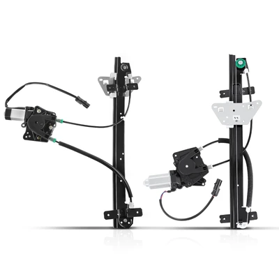 2 Pcs Front Power Window Regulator with Motor