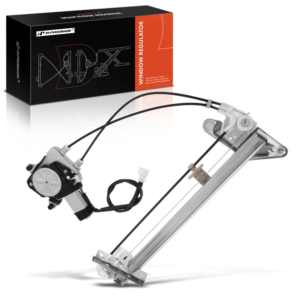 1989-1992 Ford Probe 1-Pc Power Window Regulator and Motor Assembly Front Left Driver Side Electric with Motor A-Premium APWR1986