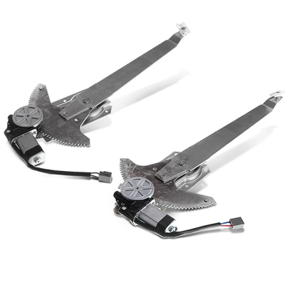 2 Pcs Front Power Window Regulator with Motor