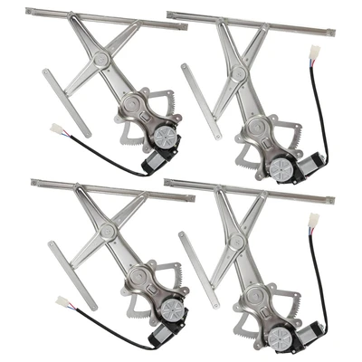 4 Pcs Front & Rear Power Window Regulator with Motor