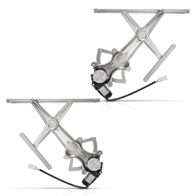 2 Pcs Front or Rear Power Window Regulator with Motor