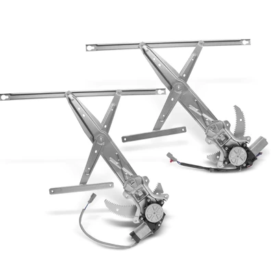 2 Pcs Front Power Window Regulator with Motor