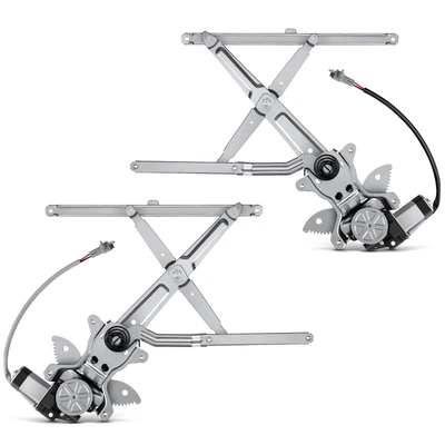 2 Pcs Front Power Window Regulator with Motor