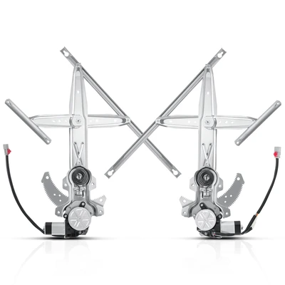 2 Pcs Front Power Window Regulator with Motor