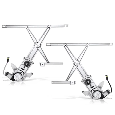 2 Pcs Front Power Window Regulator with Motor