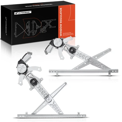 2 Pcs Front Power Window Regulator with Motor