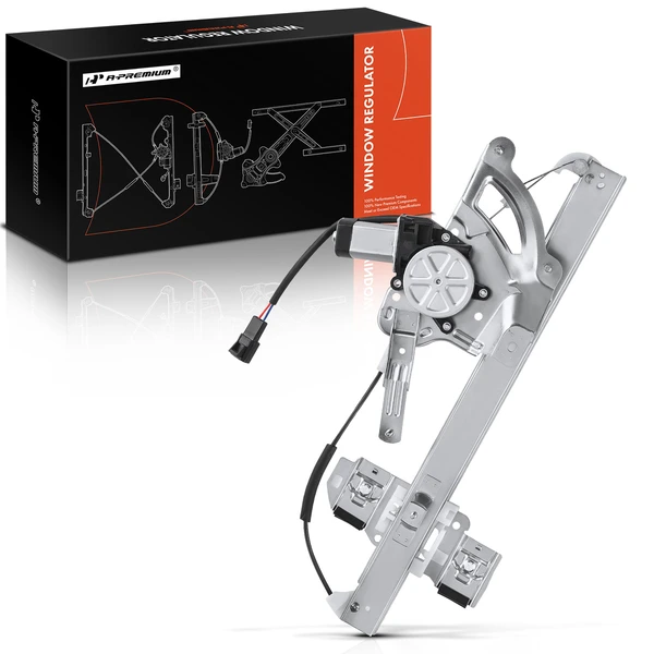 2000-2005 Pontiac Bonneville 1-Pc Power Window Regulator and Motor Assembly Front Left Driver Side Electric with Motor A-Premium APWR1390