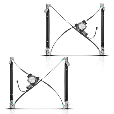 2 Pcs Front Power Window Regulator with Motor