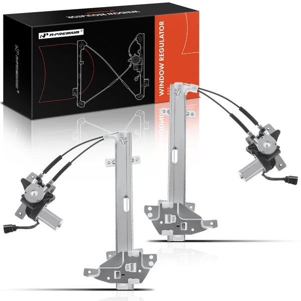 1997-2003 Pontiac Grand Prix 2-Pc Window Regulator and Motor Kit Rear Driver & Passenger Electric with Motor A-Premium APWR0905