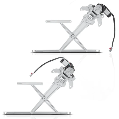2 Pcs Front Power Window Regulator with Motor