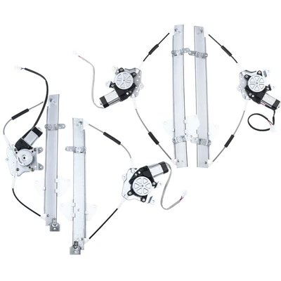 4 Pcs Front & Rear Power Window Regulator with Motor