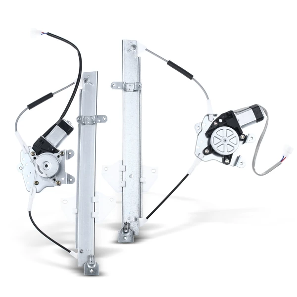 1993-1996 Mitsubishi Mirage 2-Pc Window Regulator and Motor Kit Rear Driver & Passenger Electric with Motor A-Premium APWR1590
