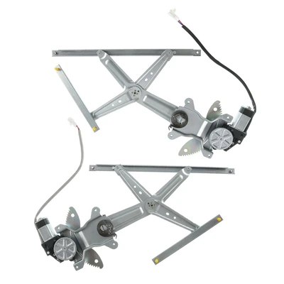 2 Pcs Front Power Window Regulator with Motor