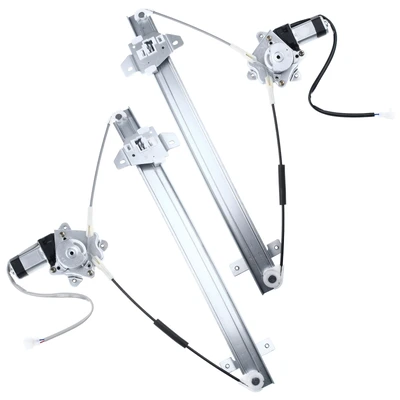 2 Pcs Front Power Window Regulator with Motor