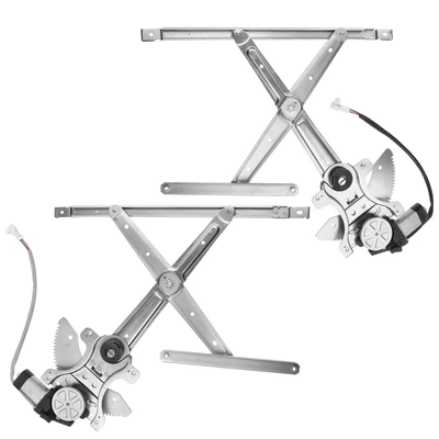 2 Pcs Front Power Window Regulator with Motor