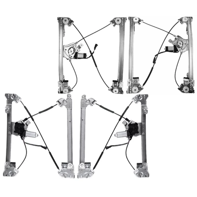 4 Pcs Front & Rear Power Window Regulator with Motor