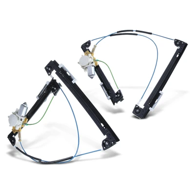 2 Pcs Front Power Window Regulator with Motor