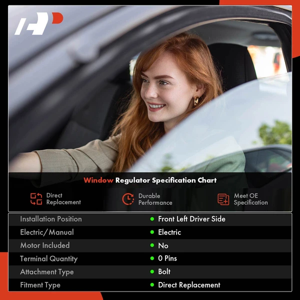 1-Pc Window Regulator Front Left Driver Side A-Premium APWR3609