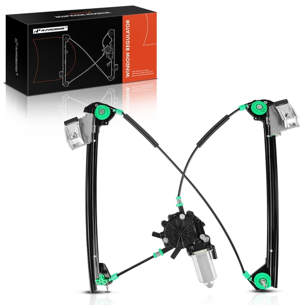 1997-2004 Chevrolet Corvette 1-Pc Power Window Regulator and Motor Assembly Front Left Driver Side Electric with Motor A-Premium WR0114