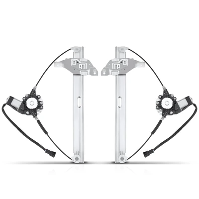 2 Pcs Front Power Window Regulator with Motor