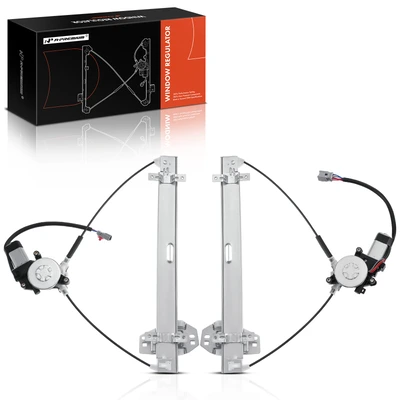 2 Pcs Front Power Window Regulator with Motor